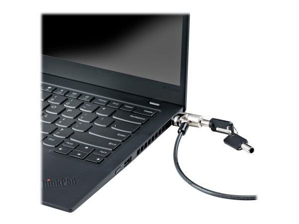 StarTech.com NANOK-LAPTOP-LOCK - 2 m - Nano - 2 Chiavi - Plastica - Acciaio - Zinco - Nero - Argento
