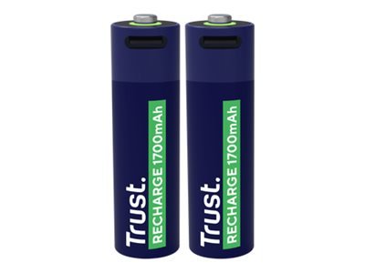 Trust USB-C rechargeable batteries 2P - AA