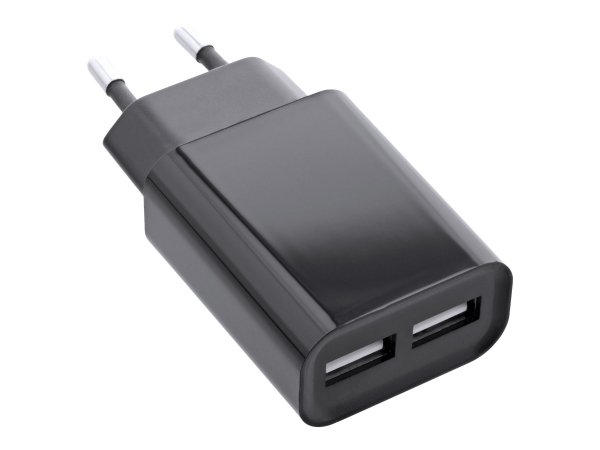 InLine Alimentatore USB 100-240VAC - Out: 2x USB 5V/2100mA - nero