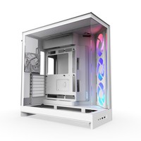 NZXT H9 Flow Rgb 2025 All White Midi Tower ATX Gaming Gehäuse weiß mit - Midi/Minitower - Midi/minit