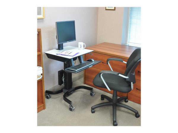 Ergotron WorkFit-C - Single LD Sit-Stand Workstation - Carrello multimediale - Nero - Grigio - 7,3 k