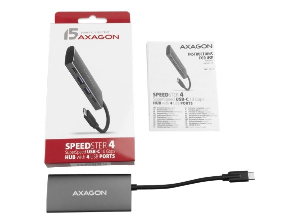 AXAGON HMC-4G2 - USB 3.2 Gen 2 (3.1 Gen 2) Type-C - USB 3.2 Gen 2 (3.1 Gen 2) Type-C - 10000 Mbit/s