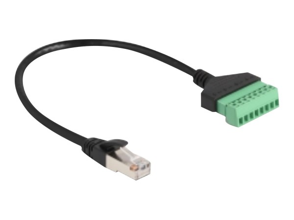 Delock Cavo RJ45 Cat.6 maschio per Morsettiera Adattatore da 30 cm 2 parti - 0,3 m - Cat6 - U/UTP (U