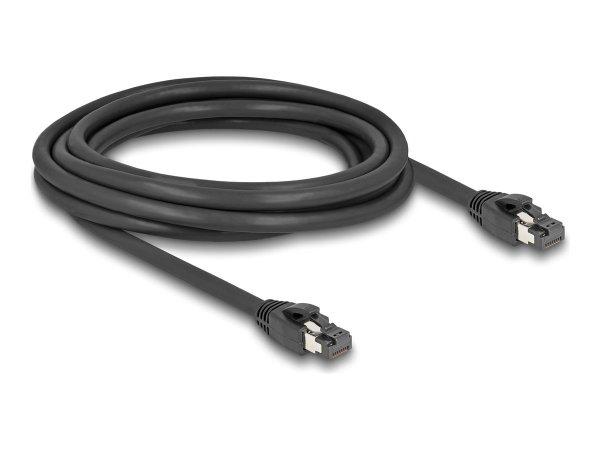 Delock Cavo di rete RJ45 Cat.8.1 S/FTP da 3 m a 40 Gbps nero - 3 m - Cat8.1 - S/FTP (S-STP) - RJ-45