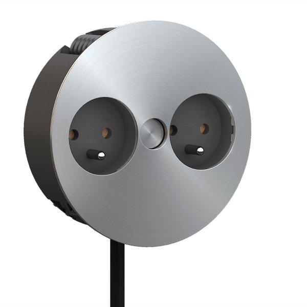 Bachmann TWIST 2xUTE AEH Edelstahl - Accessori per l'alimentazione