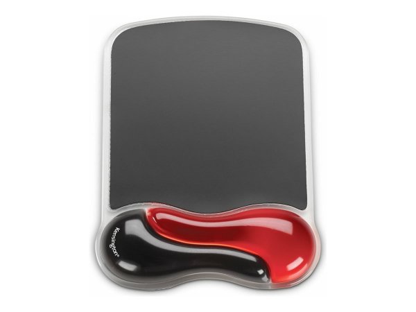 Kensington Mouse pad in Duo Gel - Nero - Rosso - Monocromatico - Gel - Riposo del polso