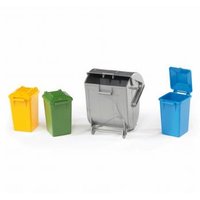 Bruder Garbage can set - Multicolore
