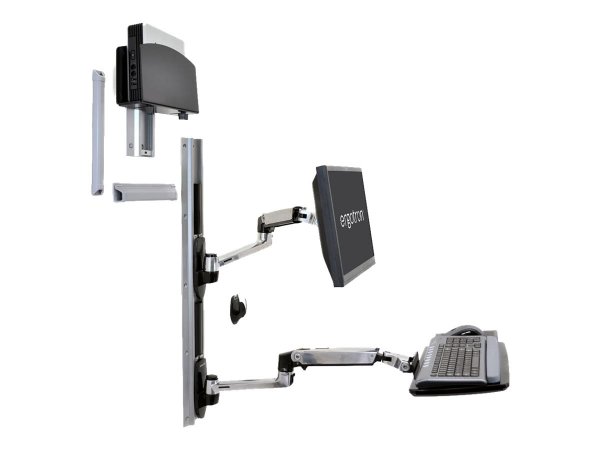 Ergotron LX Series LX Wall Mount System - 9,1 kg - 68,6 cm (27") - 75 x 75 mm - 100 x 100 mm - Regol