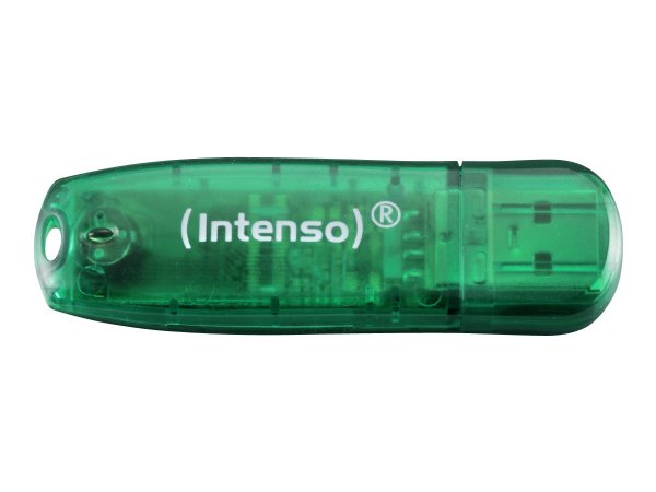 Intenso Rainbow Line - 8 GB - USB tipo A - 2.0 - 28 MB/s - Cuffia - Verde