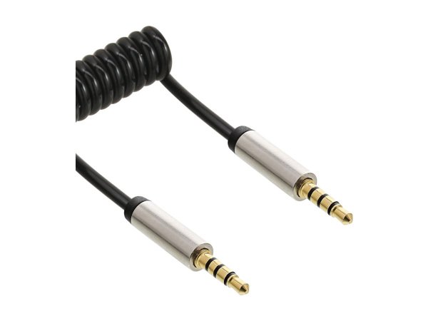InLine Cavo Audio Jack Slim spiralato 3,5mm M-M - stereo - 0,5m