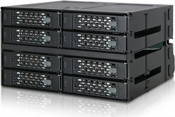 Icy Dock MB508SP-B - 2x 5,25" - Pannello portante - 2.5" - Serial ATA III - Nero - Metallo