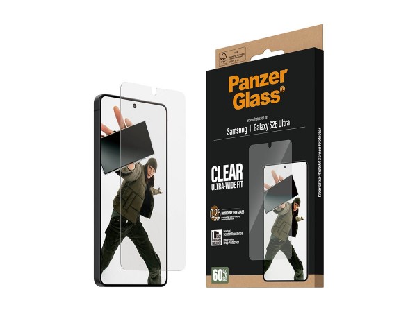 PanzerGlass Displayschutz Samsung Galaxy S26 Ultra| Ultra-Wide Fit mit