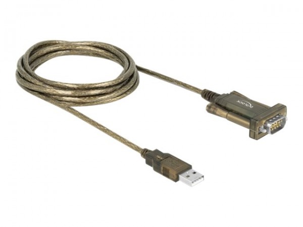 Delock Adapter USB 2.0 Typ-A> 1 x Seriell DB9 RS-232 - Adattatore - Digitale/dati