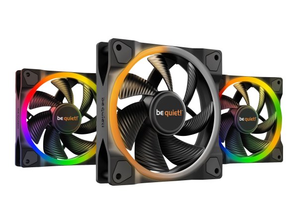 Be Quiet! Light Wings | 120mm PWM Triple Pack - Ventilatore - 12 cm - 1700 Giri/min - 70,53 m³/h - N