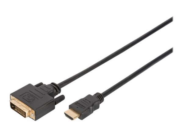 DIGITUS Cavo adattatore HDMI - 2 m - HDMI tipo A (Standard) - DVI-D - Maschio - Maschio - Nichel