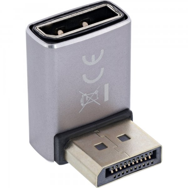 InLine Adattatore DisplayPort 1.4 - spina/presa DisplayPort - 90° inferiore - 8K