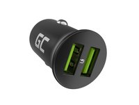 Green Cell GC CADM-GC-36AA - USB-Ladegeraet 36 W 2x USB-A schwarz