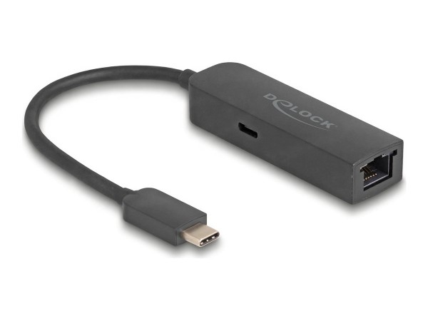 Delock USB Type-C Adapter zu 2.5 Gigabit LAN mit Power Delivery 100 Watt - Adattatore - Digitale/dat