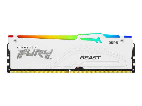 Kingston 5200MT/s CL40 DIMM Kit of 2 FURY Beast White RGB - 16 GB - DDR5