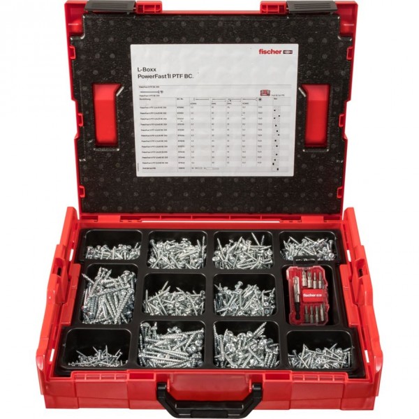 fischer 568480 PowerFast II PH L-Boxx 102 Tellerschrauben Innenvielzahn Stahl galvanisch