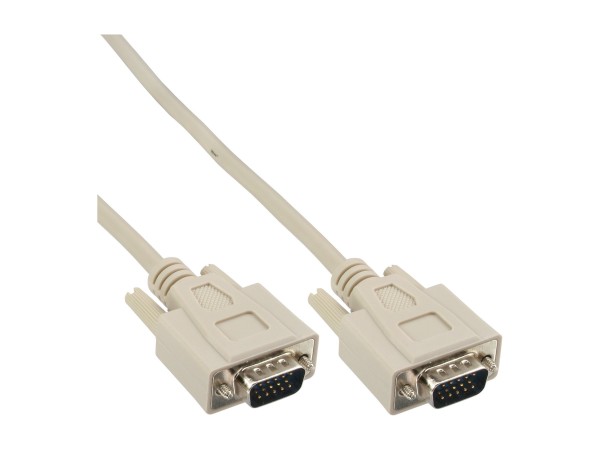 InLine Cavo VGA - Sub-D 15pin maschio / maschio - 2m - beige