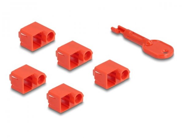 Delock RJ45 Port Blocker Set für Stecker 1 Stück - Cavo/adattatore