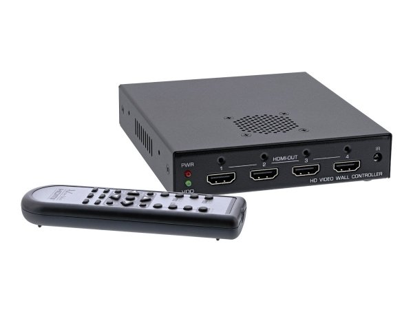 InLine HDMI Videowand Verteiler 1 auf 4, Full-HD