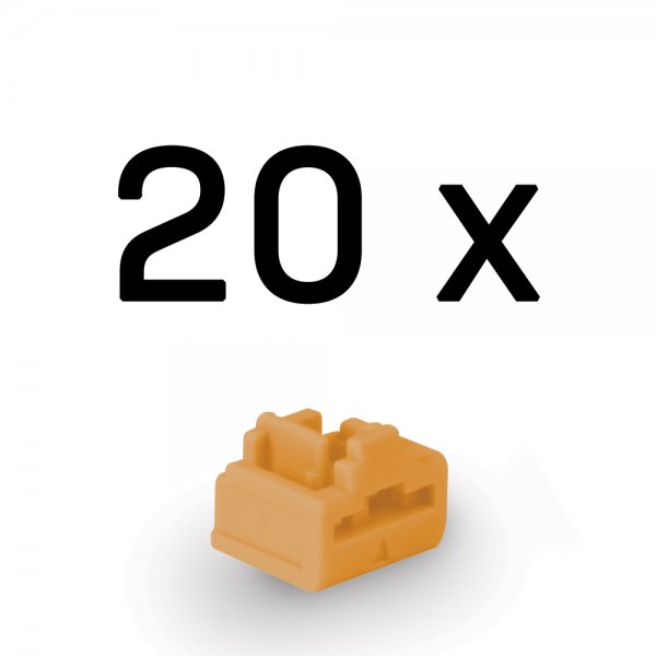 Lindy RJ45 Port Schlösser Orange 20 Stück