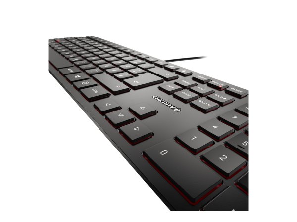 Cherry KC 6000 Slim - Full-size (100%) - Cablato - USB - QWERTY - Nero