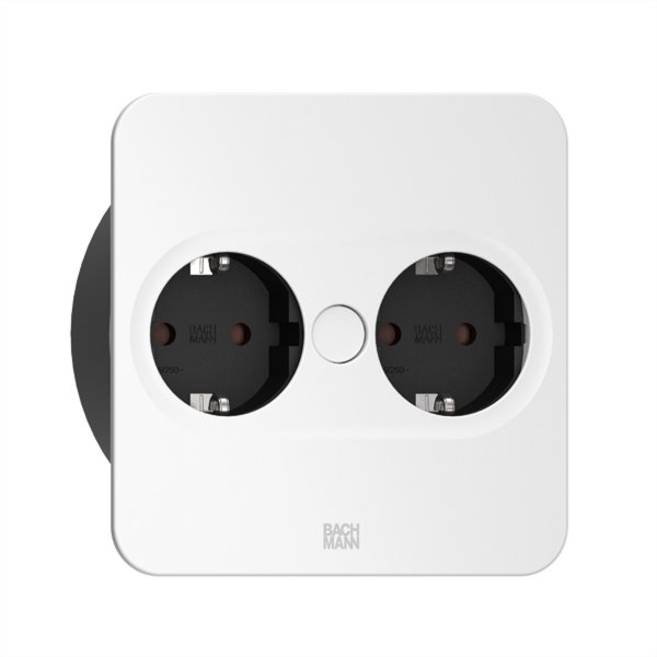 Bachmann TWIST 2 2xCEE7/3 AEH RAL9010 30GE eckig - Strip alimentazione