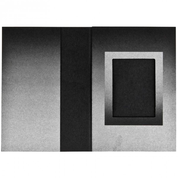 Daiber 1x100 Passbildmappen schwarz/silber 3.1x4.2cm