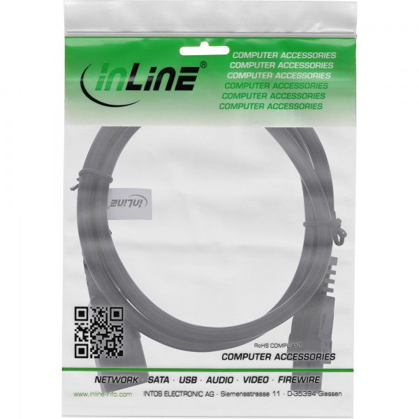 InLine Cavo di rete da C14 femmina a C5 maschio - nero - 1 m