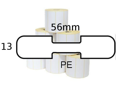 Zebra 8000D - Bianco - Etichetta per stampante autoadesiva - Etichetta fustellata - Rotolo - Polipro