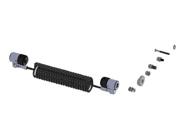 Ergonomic Solutions Dual Lock Curly Cable