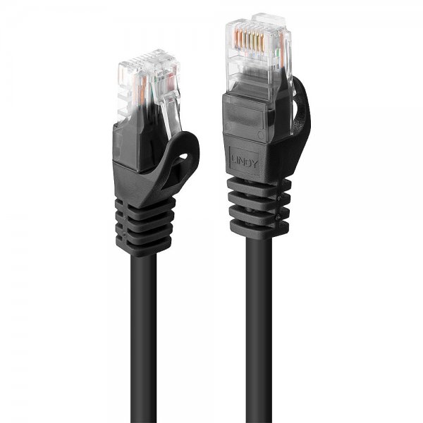 Lindy 48193 - 2 m - Cat6 - U/UTP (UTP) - RJ-45 - RJ-45 - Nero