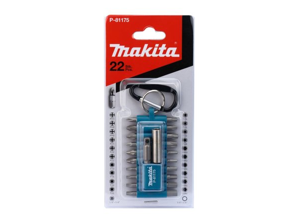 Makita P-81175 - 22 pz - Croce - Piatto - Phillips - Viti a croce - Torcia - PH1 / PH2 / PZ1 / PZ2 /