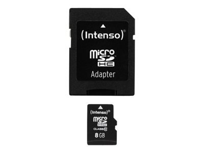 Intenso 8GB MicroSDHC - 8 GB - MicroSDHC - Classe 10 - 25 MB/s - Resistente agli urti - A prova di t