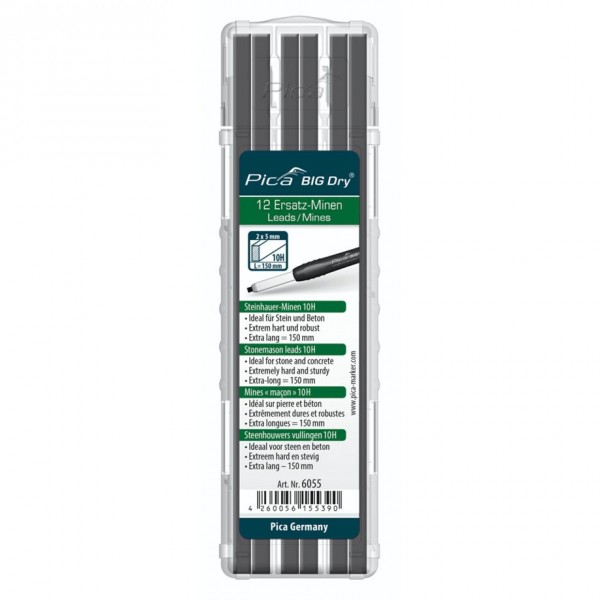 Pica Big Dry Steinnhauer 6055 Bleistiftminen für Zimmermannsbleistift mit