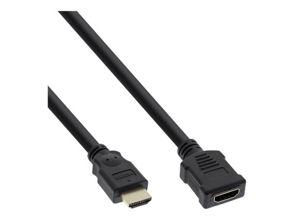 InLine Cavo HDMI-High Speed - Prolunga - 5m - 3D - dorato - nero - M-F