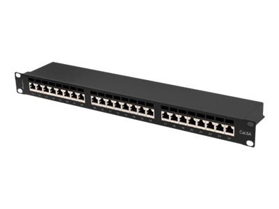 Lanberg 19" Patchpanel 1U cat.6A FTP geschirmt sw - Patch panel