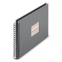 Hama Spiral-Album Fine Art 50 schwarze Seiten Steingrau - Bürokleinmaterial