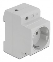 Delock Presa di alimentazione con contatto laterale di messa a terra per guida DIN 5 pezzi - CEE 7/3