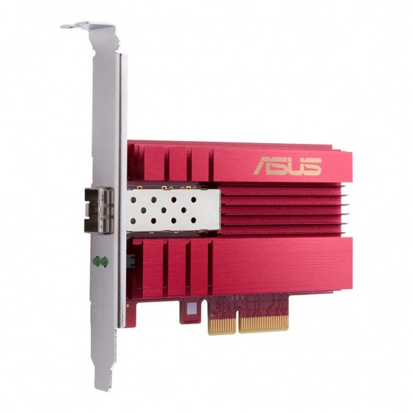 ASUS XG-C100F - Interno - Cablato - PCI Express - Fibra - 10000 Mbit/s - Rosso