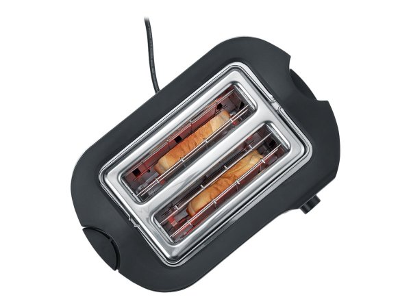 SEVERIN AT 2589 - 2 fetta/e - Nero - Acciaio inossidabile - Acciaio inossidabile - Pulsanti - Manopo