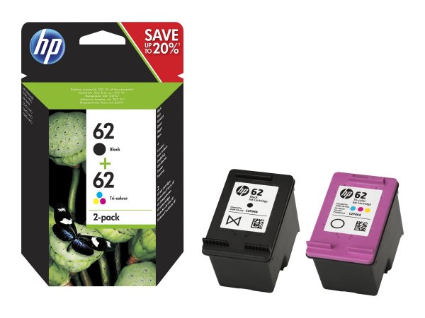 HP 62 Schwarz & HP 62 Color Druckerpatronen Multipack N9J71AE - Originale - Cartuccia di inchiostro