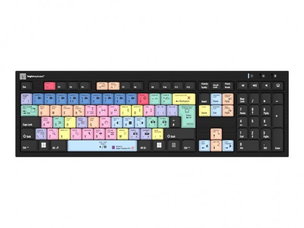 Logickeyboard Adobe Premiere Pro CC - Full-size (100%) - Cablato - USB - QWERTY - Multicolore