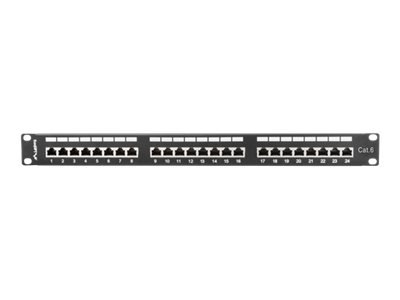 Lanberg PPS6-1024-B - RJ-45 - Cat6 - Nero - Metallo - 1U - 442 mm