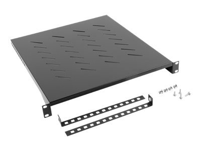 Lanberg AK-1005-B - Mensola per scaffale - Nero - 25 kg - 1U - 48,3 cm (19") - 482,6 mm