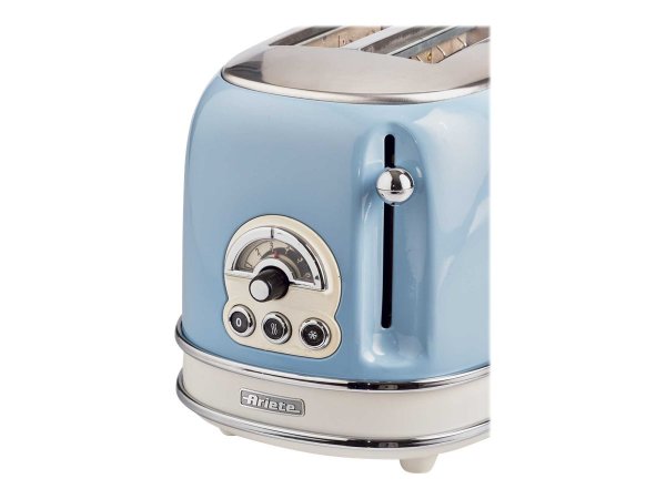 Ariete 0155/15 - 2 fetta/e - Blu - Metallo - Pulsanti - Livello - Manopola - 810 W - 300 mm