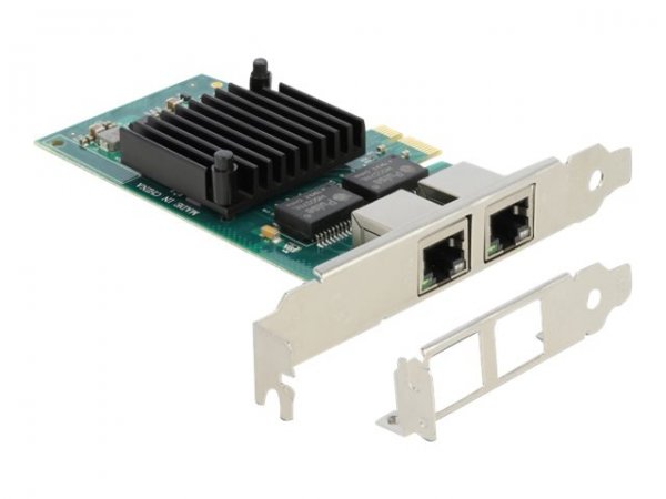 Delock PCI Express x1 Karte 2 x RJ45 Gigabit LAN i350 - Nic - PCI-Express